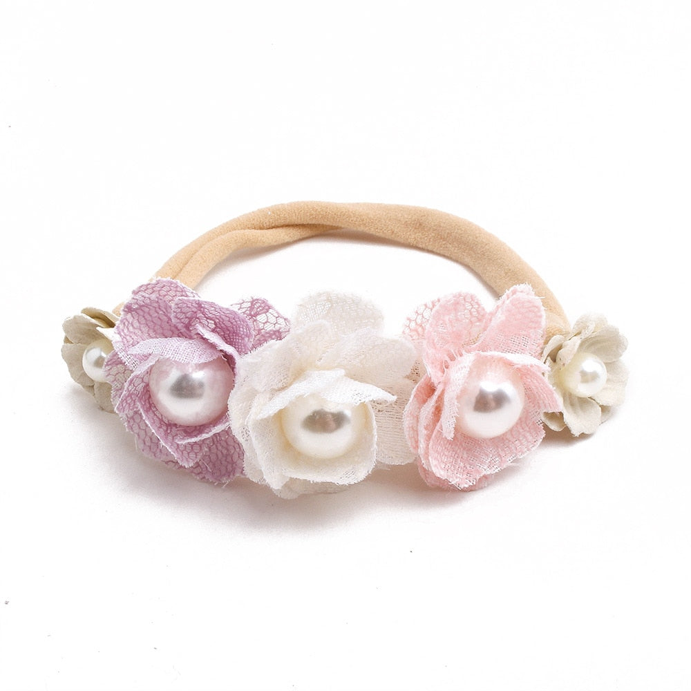 Baby Mädchen Stirnband Nettes Baby elastisches Haarband Neugeborenen Kopf Blume, Kleinkind Stirnband, Kopfbedeckung Kinder Zubehör