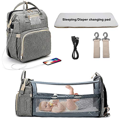 2022 Wickelrücksack, Wickeltasche Multifunktions Große Kapazität, Baby Ruecksack, Wickeltasche Organizer Tasche