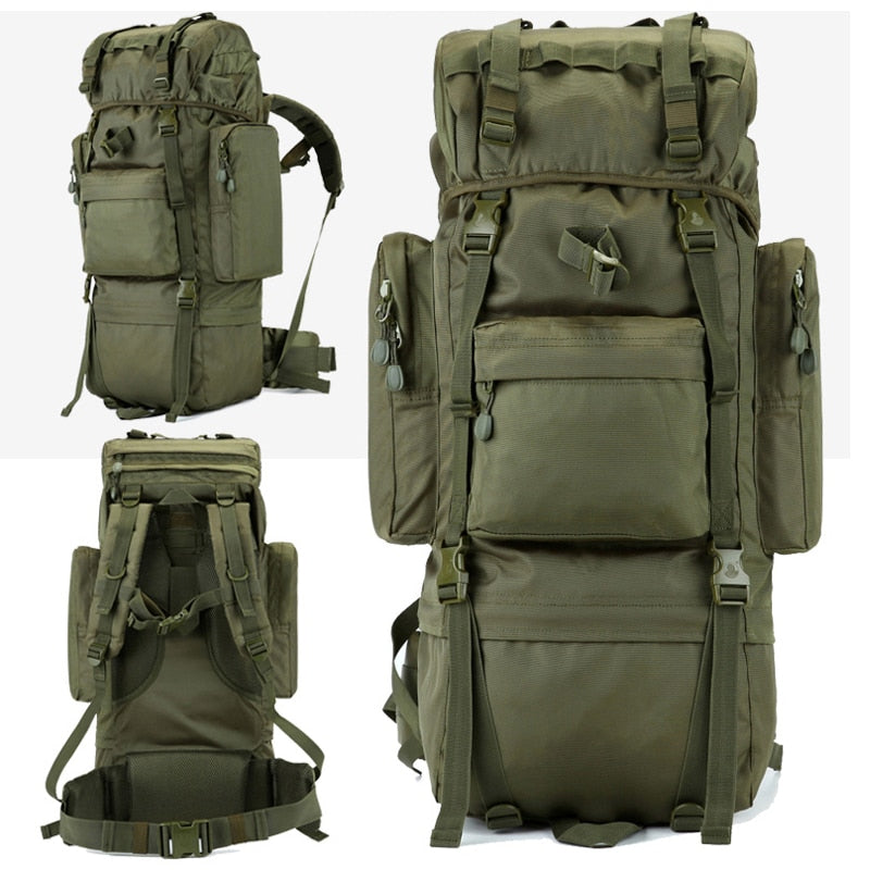 70L Herrenrücksack mit großer Kapazität, Hochwertiger wasserdichter Militärrucksack