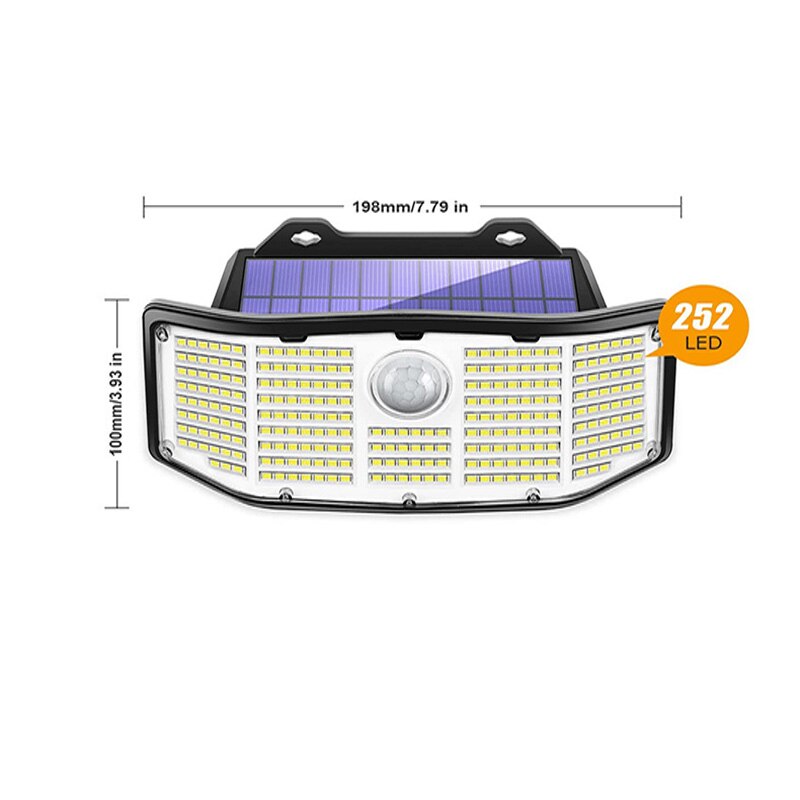 252 Leds Solar Wandleuchte Human Sensing Licht im Freien Straße Garten Lampe für Veranda Hinterhof Korridor Garten Hof