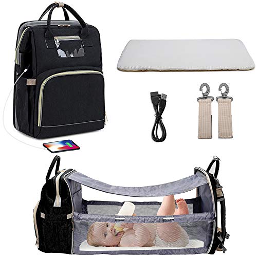 2022 Wickelrücksack, Wickeltasche Multifunktions Große Kapazität, Baby Ruecksack, Wickeltasche Organizer Tasche