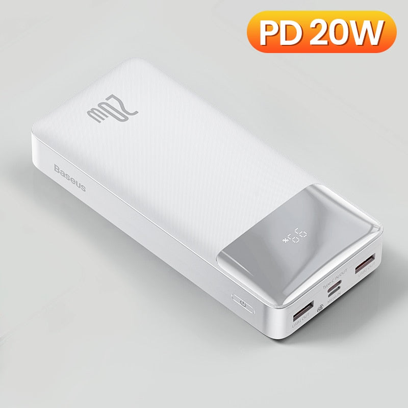 Baseus Power Bank 20000 mAh Tragbares Ladegerät Powerbank 10000 mAh, Externer Akku PD 20 W Schnellladung für iPhone, Xiaomi ...