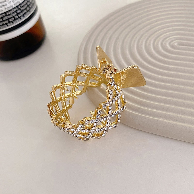 2022 Neue Perle Strass Haarkrallen für Mädchen / Damen, Hohe Pferdeschwanz, Clip Feste Haarnadel