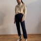 Überdimensionierter gestrickter Wolle Pullover für Frauen / dick warm gestrickter Pullover / Rollkragen solide Langarm