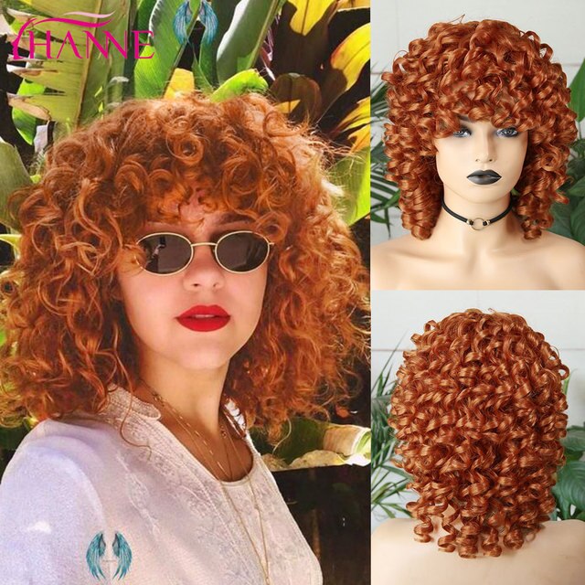 Afro Kinky Curly Synthetische Perücke Lila Perücke Curly Perruque Bob Synthétique, Kurze Perücken Für Schwarze Frauen, 3/4 Halbperücke Hitzebeständig