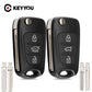 KEYYOU Neue Remote Key Shell Für Hyundai I20, I30, IX35, I35 Accent Kia Picanto Sportage K5, 3 Tasten Flip Folding remote Key Fall