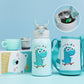 500 ml Cartoon Smart Temperaturanzeige, Thermosbecher Tragbare Pressstroh Stil Wasserflasche, Hält 24 Stunden warm und kalt für Babys