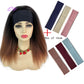 African Straight Headband Wigs Natural Black Medium Length Hairstyle Women's Wig Afro Kinky Free Part Daily Wear Ladies Hair