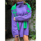 Damen Rollkragen-Strickpullover, Figurbetontes Pulloverkleid