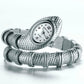 Marke Quarzuhr Armband für Frauen, Damen Schlange Kleid Uhr Armreif Diamant Ornament