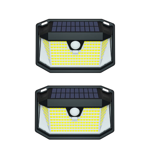 202 Leds Solar Wandleuchte Human Sensing Licht im Freien Wateproof IP65 Garten Lampe für Veranda Hinterhof Korridor Garten Hof