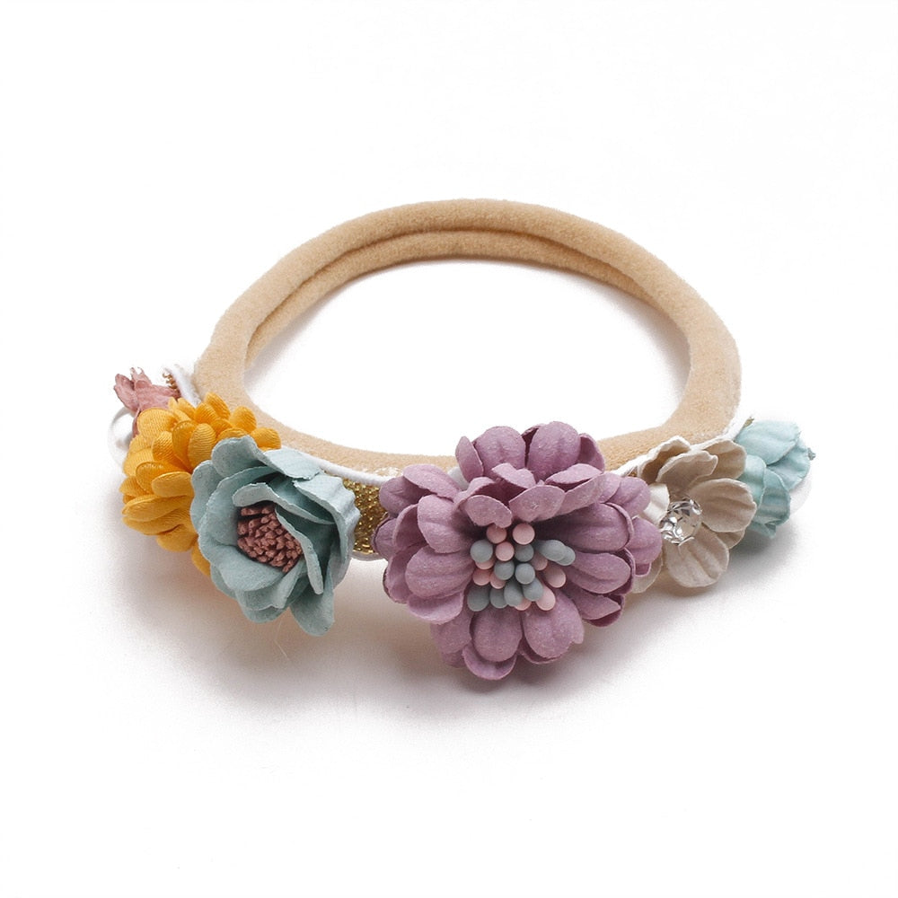 Baby Mädchen Stirnband Nettes Baby elastisches Haarband Neugeborenen Kopf Blume, Kleinkind Stirnband, Kopfbedeckung Kinder Zubehör
