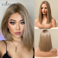 EASIHAIR Gerade Blonde Spitze Front Synthetische Perücken mit Baby Haar, Lange Frauen Spitze Perücken   Hitzebeständig