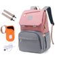 Windeltasche Mama Papa Rucksack Kinderwagen Tasche Wasserdichte Oxford Handtasche Stillwindel Kits Mutterschaftstasche USB Wärmer Halter