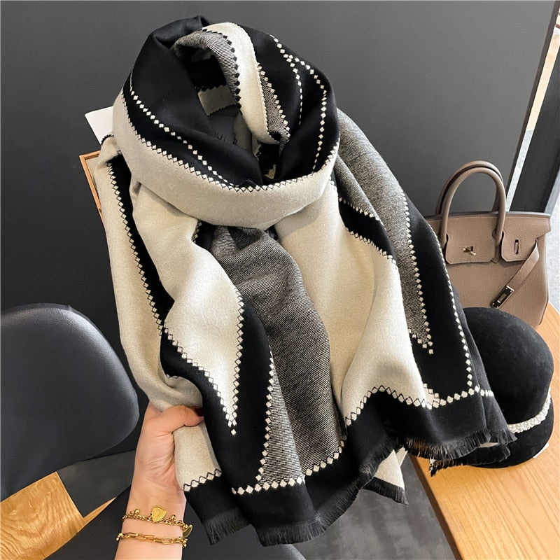Damen  Winter Kaschmirschal Design, Warme Pashmina Decke
