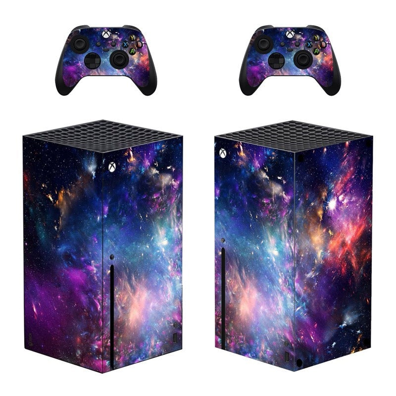 Aufkleber für Xbox Series X, Skin Cover für Xbox Series X, Konsole und 2 Controller
