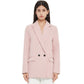 Herbst- und Frühlings-Blazerjacke für Damen, lässiger, einfarbiger, zweireihiger, dekorativer Mantel mit Taschen