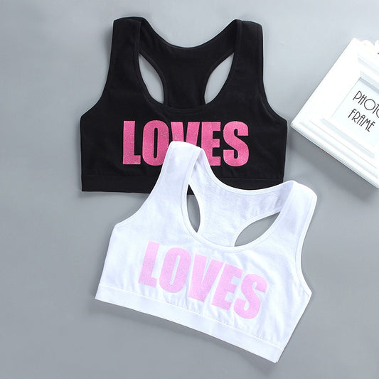 Kinder & Mädchen BH Unterwäsche für die Pubertät, Mädchen Tops Thema Liebe, Teenager Kleidung