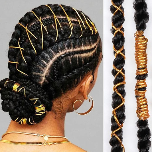 Gold Zöpfe Flechten Haar Styling, 5 Stränge Afrikanischen Zopf, Geflochtene Elastische Schnur