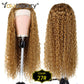 28 Zoll lange Afro Kinky Curly Stirnband Perücken, Synthetische Eis Stirnband Perücke für schwarze Frauen