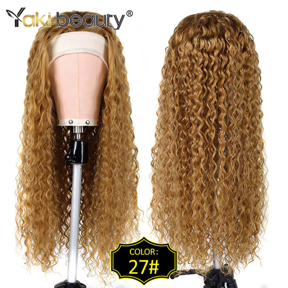 28 Zoll lange Afro Kinky Curly Stirnband Perücken, Synthetische Eis Stirnband Perücke für schwarze Frauen