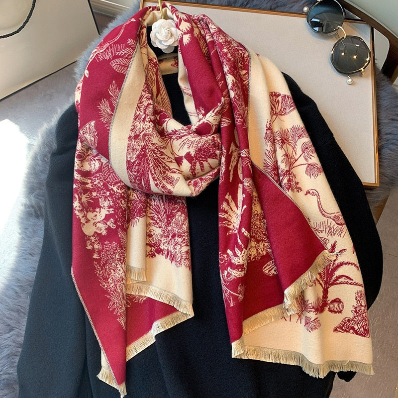 Damen  Winter Kaschmirschal Design, Warme Pashmina Decke