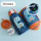 500 ml Cartoon Smart Temperaturanzeige, Thermosbecher Tragbare Pressstroh Stil Wasserflasche, Hält 24 Stunden warm und kalt für Babys
