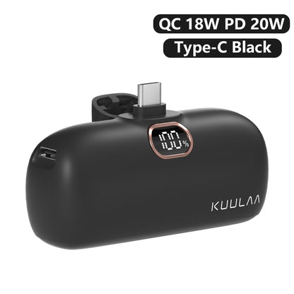 Mini tragbare Powerbank 5000mAh, PowerBank QC PD Schnelles Aufladen für iPhone 14, 13, 12