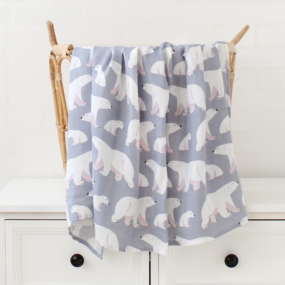 120x120cm 70% Bambus + 30% Baumwolle Babydecken für Neugeborene,  Wickeldecke für Baby