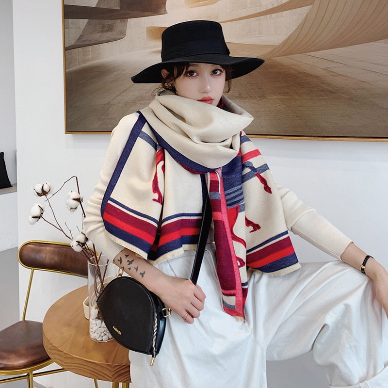 Damen  Winter Kaschmirschal Design, Warme Pashmina Decke