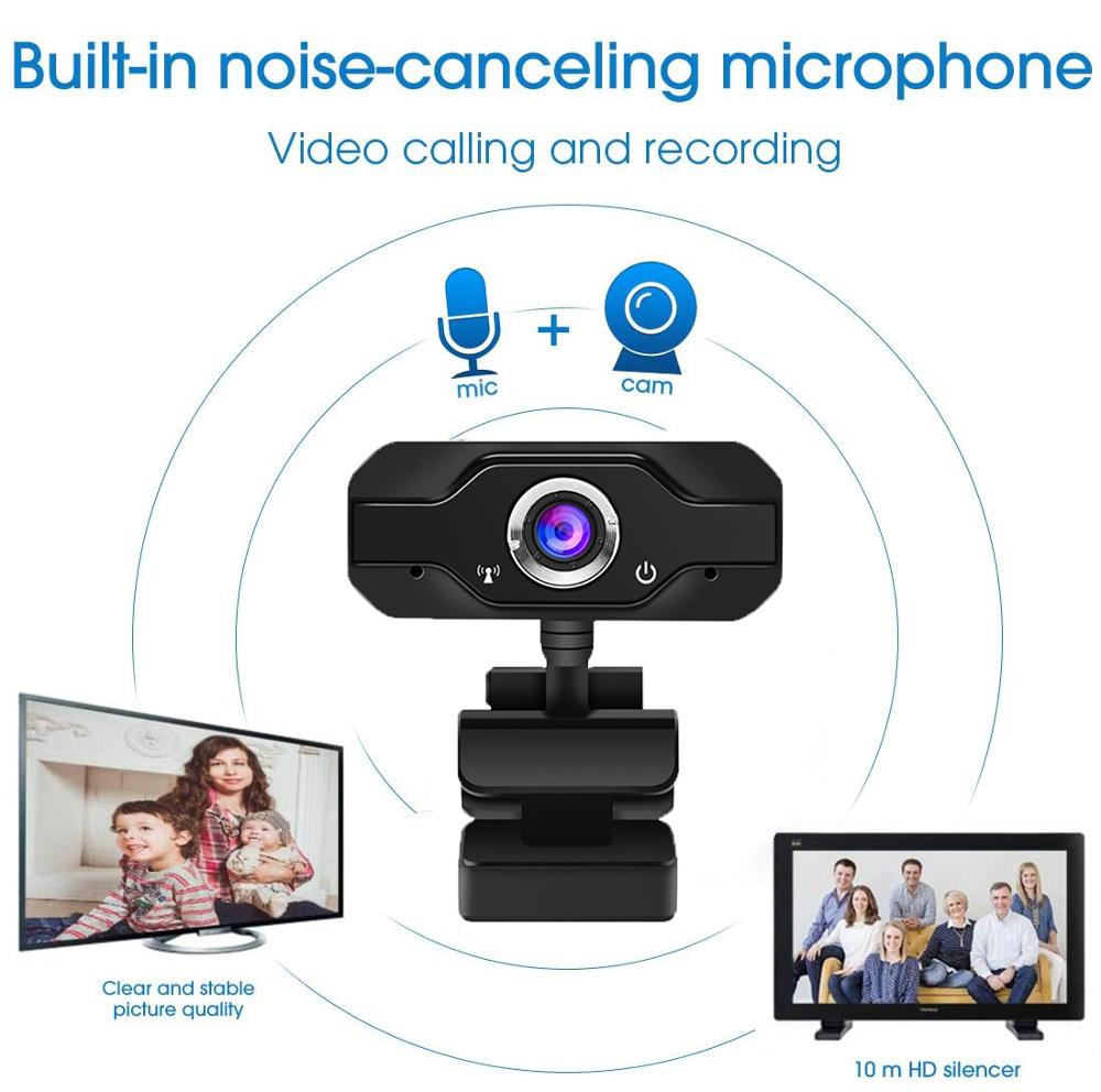 Webcam 4K 1080p Full HD für PC Computer Laptop USB Webcamera mit Mikrofon für Live Videoanrufe Konferenzarbeit