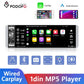 Podofo 1DIN MP5 Player Touch Autoradio FM 4-USB 5,1 Zoll, Unterstützt Android Mirrorlink Bluetooth Carplay Autoradio DVR