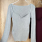 Frauen Quadratischer Kragen Langarm Pullover, gestrickter Pullover Frühling / Sommer