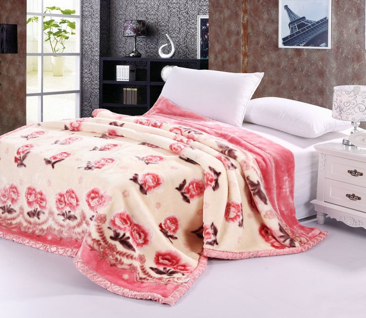 2–6 Kilogramm dicke, warme, flauschige, superweiche Rascheldecken, doppellagige Winter-Nerzdecke, fette Quilts, einzelne Decke in doppelter Größe