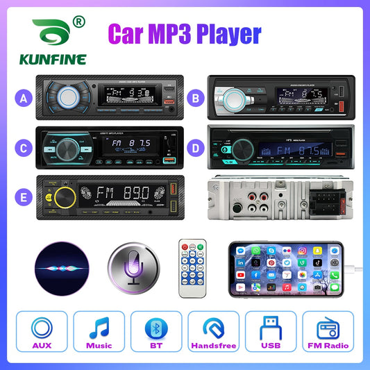1 din Auto Radio MP3 Player FM Tuner Stereo, USB Multimedia Autoradio-Player Fernbedienung, Bluetooth