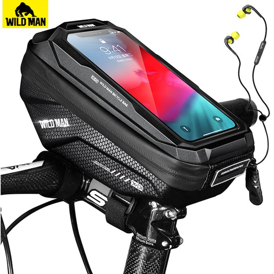 Radfahren Lenkertasche, Regenfeste 6,7 Zoll  Fahrradtasche mit Touchscreen