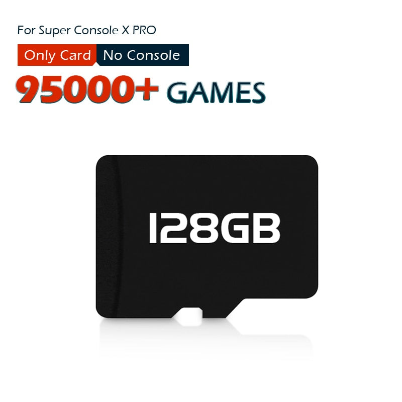 Super Console X PRO-Spielkarte für Super Console X PRO-Videospielkonsolen, integrierte 117000-Spiele für PSP/PS1/NDS/N64
