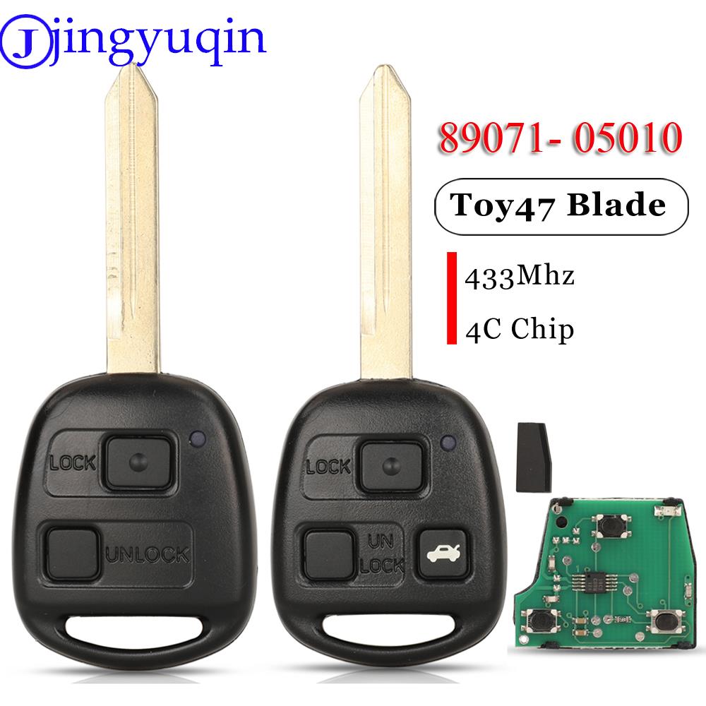 Smart Fernbedienung Auto Schlüssel 433MHZ 4C Chip für Toyota Yaris, Avensis, Corolla, Carina ETC P/N: 89071-05010 Fob TOY47