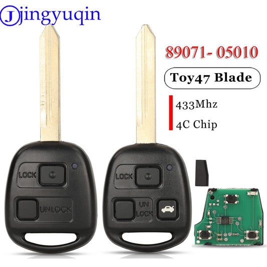 Smart Fernbedienung Auto Schlüssel 433MHZ 4C Chip für Toyota Yaris, Avensis, Corolla, Carina ETC P/N: 89071-05010 Fob TOY47
