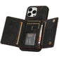 Retro gefaltete matte Leder-Wallet-Hülle für iPhone 14 Plus, 13, 12, 11 Pro Max mit Kartenhalter Slots