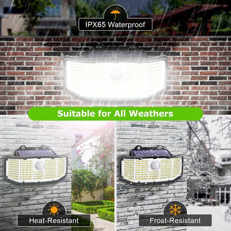 252 Leds Solar Wandleuchte Human Sensing Licht im Freien Straße Garten Lampe für Veranda Hinterhof Korridor Garten Hof