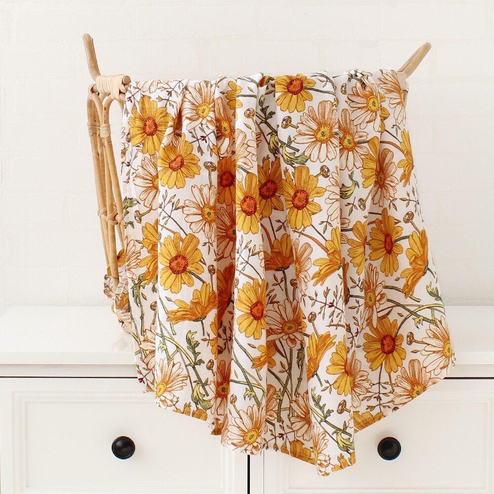 120x120cm 70% Bambus + 30% Baumwolle Babydecken für Neugeborene,  Wickeldecke für Baby