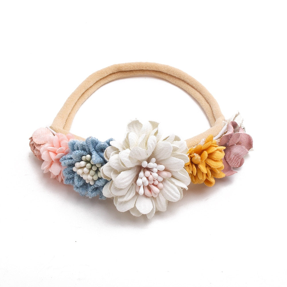 Baby Mädchen Stirnband Nettes Baby elastisches Haarband Neugeborenen Kopf Blume, Kleinkind Stirnband, Kopfbedeckung Kinder Zubehör