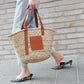 Designer lässige gewebte Rattan-Handtasche mit großer Kapazität, Sommer-Strand-Bali-Stroh-Tasche, großer Korb-Geldbeutel