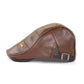 Herren Top Level Leder Newsboy Cap, Winter Herbst Warme Schiebermützen, Vintage Man Boinas Gatsby Hüte