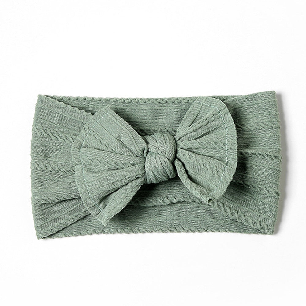 1Pcs Neugeborenes Baby Stirnband für Mädchen, elastisch Baby Schleifen, weiches Nylon Kinder Kopfbedeckung, Haarschmuck 32 Farben
