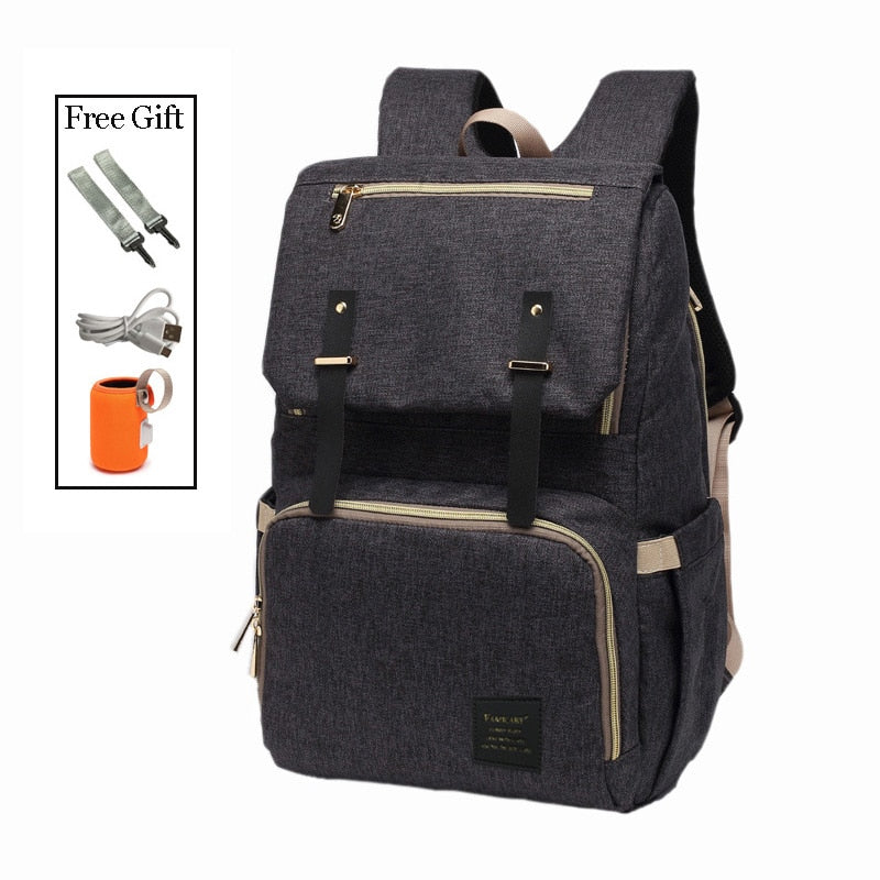 Windeltasche Mama Papa Rucksack Kinderwagen Tasche Wasserdichte Oxford Handtasche Stillwindel Kits Mutterschaftstasche USB Wärmer Halter