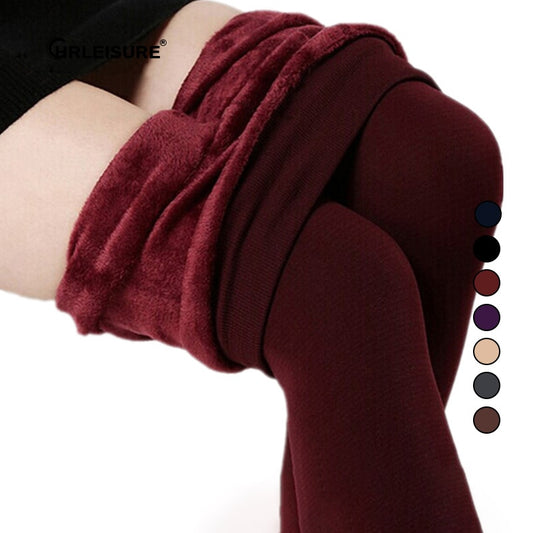 8 Farben S-XL Winter-Kaschmir-Leggings für Damen, warm, große Größe, Kunstsamt, gestrickt, dick, schlank, superelastisch