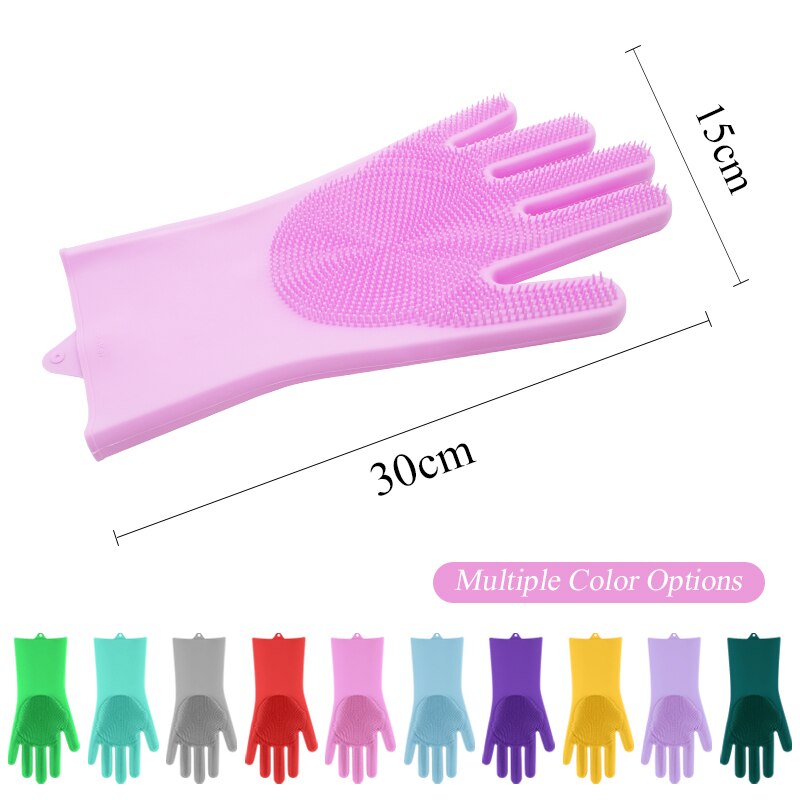 Magic Pet Grooming Handschuhe aus Silikon Spülhandschuhe für Haushalt, Auto, Gummi Küche für Reinigungswerkzeug