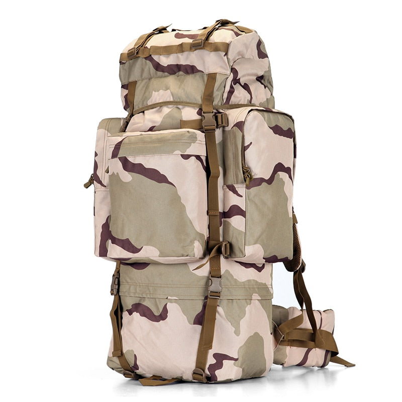70L Herrenrücksack mit großer Kapazität, Hochwertiger wasserdichter Militärrucksack
